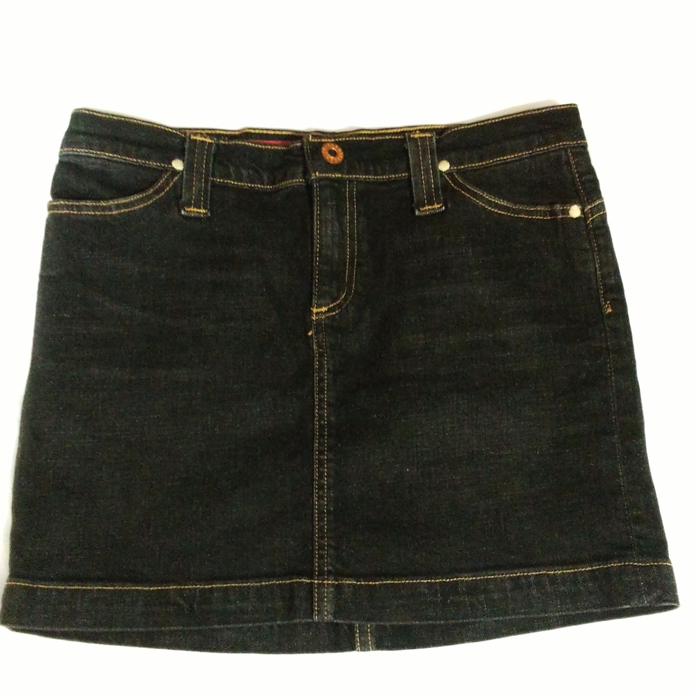 Ag Adriano Goldschmied Vintage Black Denim Mini Skirt The Bond 26 Nwot Perfect